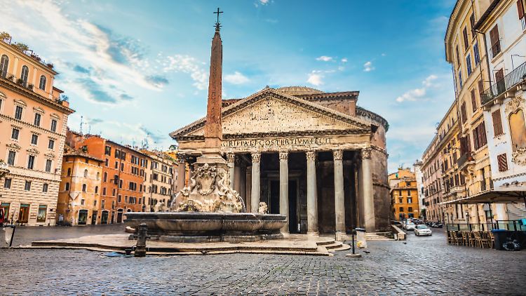 Das Pantheon in Rom wurde zwischen 125 und 128 v. Chr. fertiggestellt.