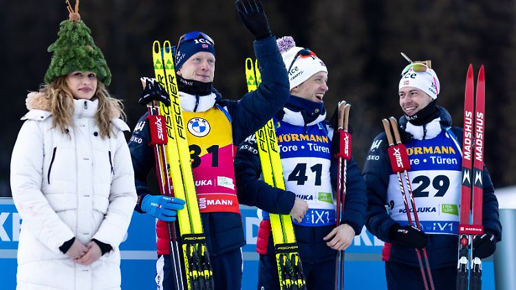 Beim Sprint in Pokljuka gelang Norwegens Männern ein Dreifach-Erfolg.