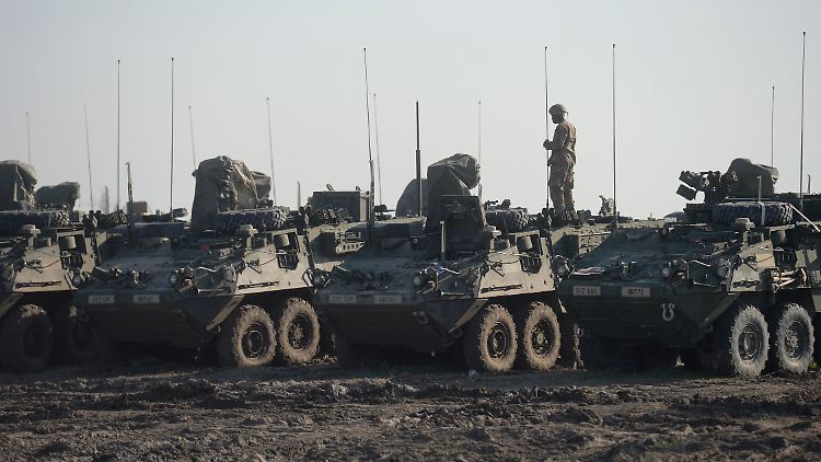 Zu dem Waffenpaket der USA gehören angeblich auch Radpanzer des Typs Stryker.