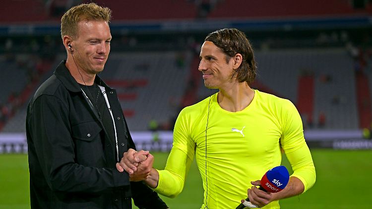 Im August noch Gegner, jetzt gemeinsam beim FC Bayern: Trainer Julian Nagelsmann und Torhüter Yann Sommer.