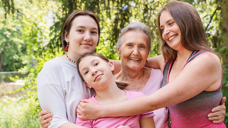 Mehrere Generationen: Frauen bekommen in ihrem Leben zeitiger Kinder als Männer - und das schon viele tausend Jahre lang.