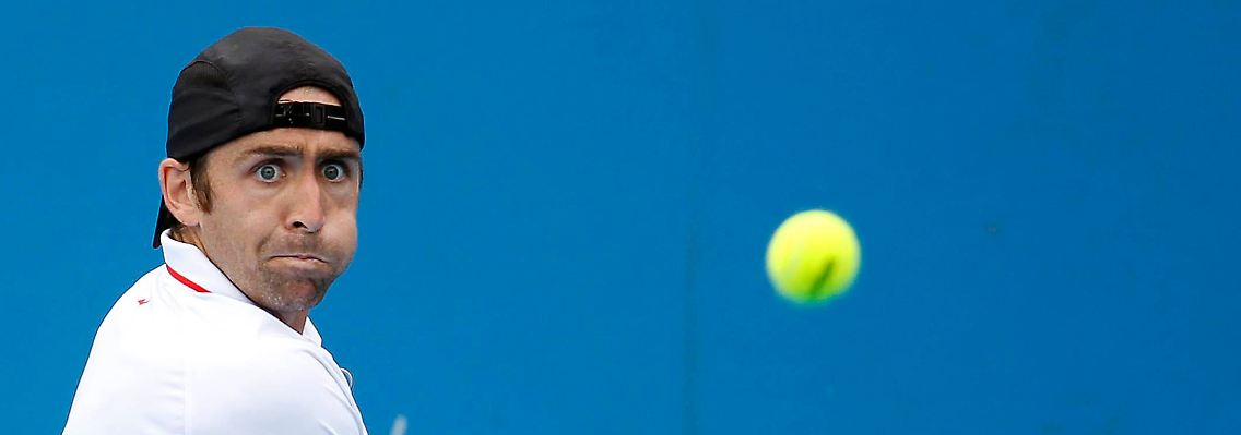 Ball im Blick, Gegner im Griff: Benjamin Becker zeigte gegen den Letten Ernests Gulbis eine starke Leistung.