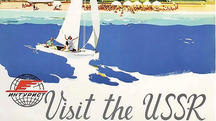 Plakat von Intourist: "Besuchen Sie die UdSSR".