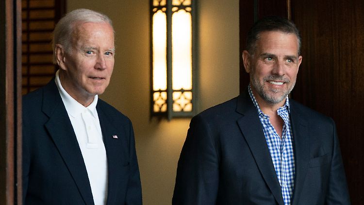 Der eine Präsident, der andere Künstler: Joe und Hunter Biden.