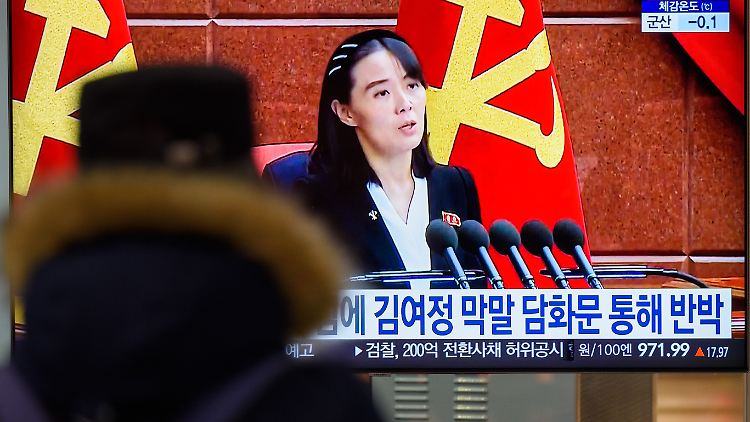 Kim Yo Jong, Schwester von Kim Jong Un, gibt den USA und dem Westen  die Schuld für den Ukraine-Konflikt. 