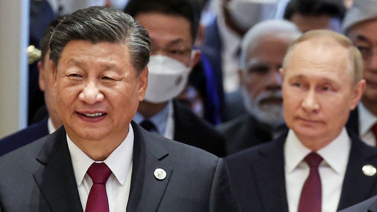 Seite an Seite: Chinas Präsident Xi Jinping (l.) und Kremlchef Wladimir Putin.