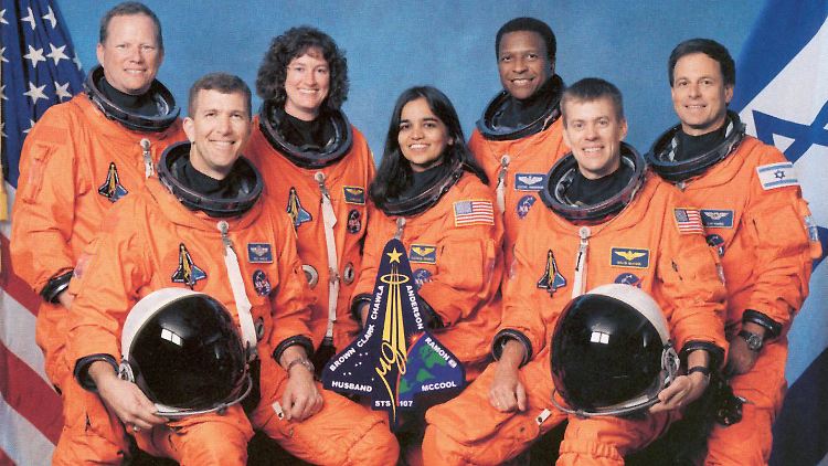 Das offizielle Teamfoto der "Columbia"-STS-107 Mission zeigt eine hoffnungsvolle Crew. 