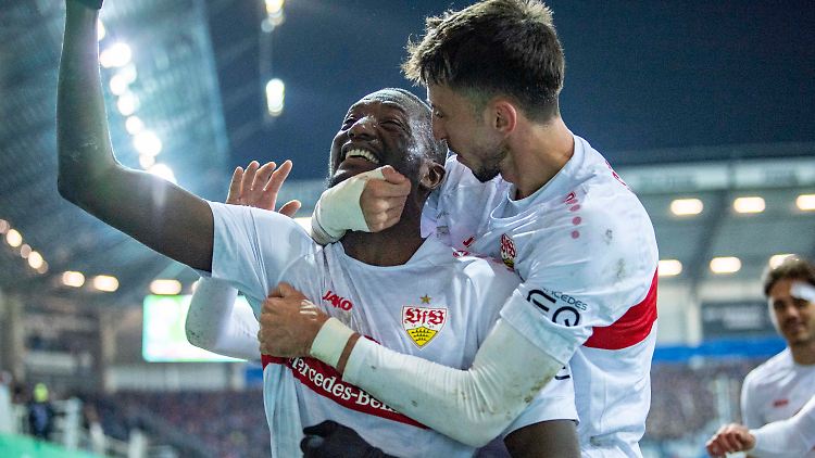 Ekstase in letzter Sekunde: Serhou Guirassy entschied das Spiel für den VfB Stuttgart.