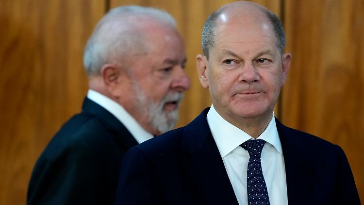 Olaf Scholz und Lula da Silva gaben eine denkwürdige Pressekonferenz. 