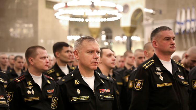 Mangelnde Geschlossenheit? Zeremonie des russischen Militärs im Patriot-Militärpark in Kubinka. 