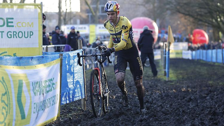 Wout van Aert bei einem Rennen in Belgien. 