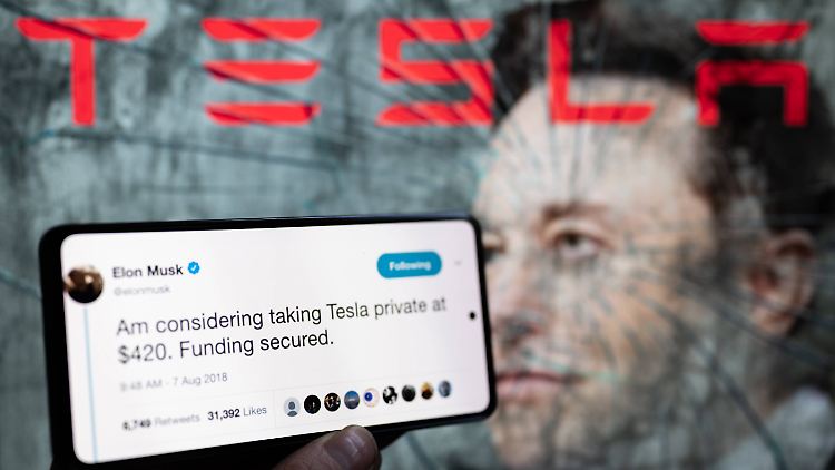 Die Finanzierung sei geklärt, schreibt Musk. Dabei haben die Investoren noch nicht fest zugesagt.