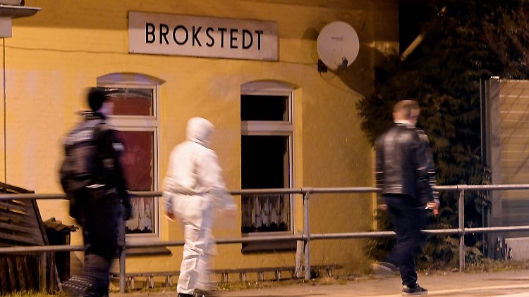 Ermittler nach der Messerattacke von Brokstedt.
