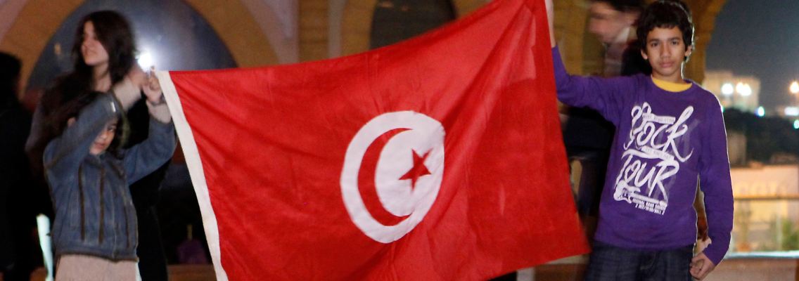 Tunesische Kinder im Libanon mit neuem Stolz auf ihr Land.