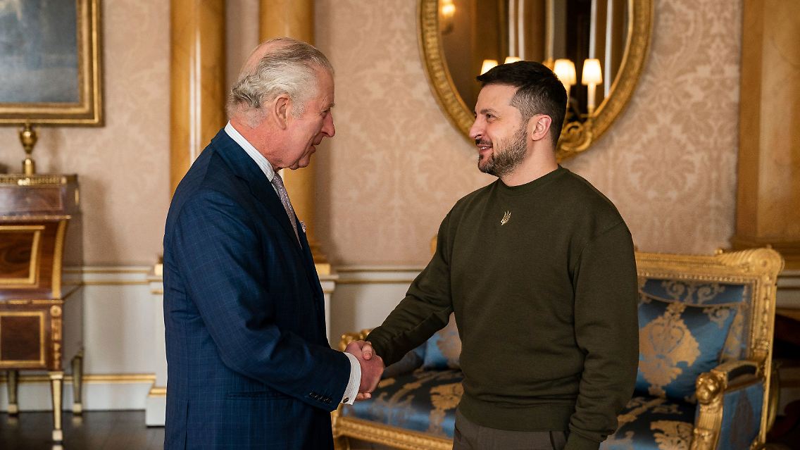 Handschlag mit dem König.