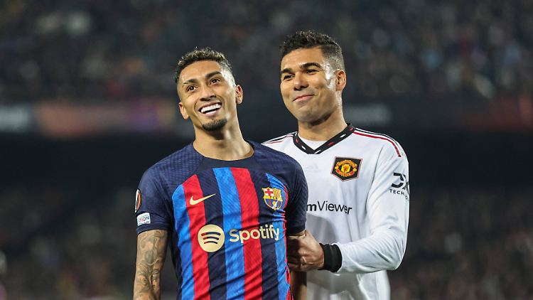 Raphinha rettete dem FC Barcelona einen Punkt gegen Manchester United.