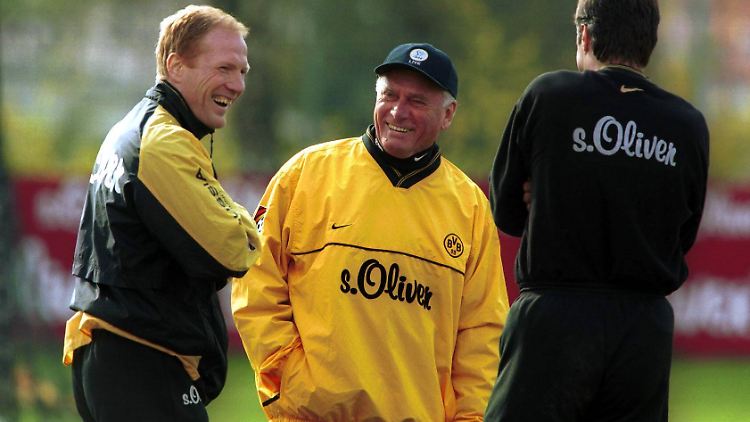 Lattek mit Co-Trainer Sammer.