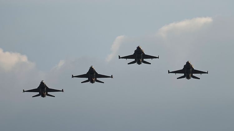 F-16-Kampfjets der israelischen Luftwaffe. 