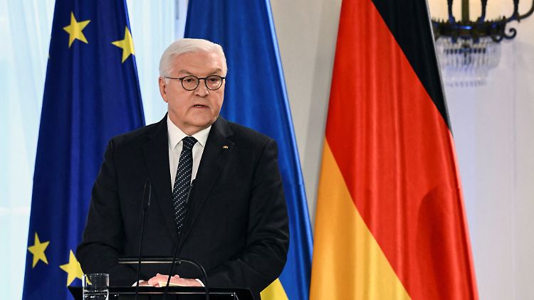 "Nicht die westliche Verteidigungshilfe verlängert den Krieg - es ist Russland", sagte Steinmeier.