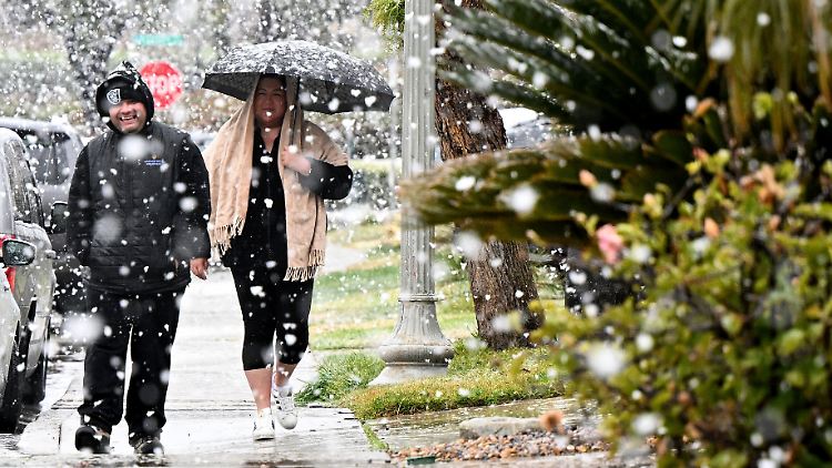 Starke Schneestürme sind in Kalifornien eher ungewöhnlich.