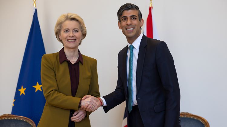 EU-Kommissionschefin reist am Montag zu einem Treffen mit britischem Premier Sunak nach London (Archivbild).