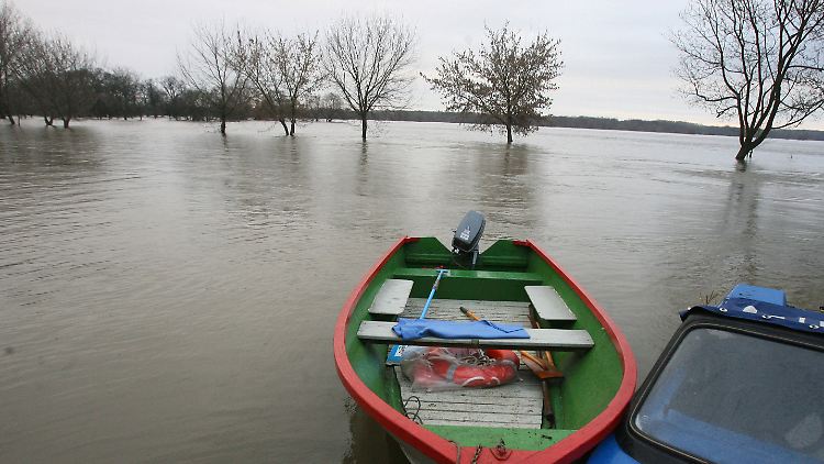 Bei Barby in Sachsen-Anhalt hat die Elbe einen Wasserstand von über sechs Metern erreicht.