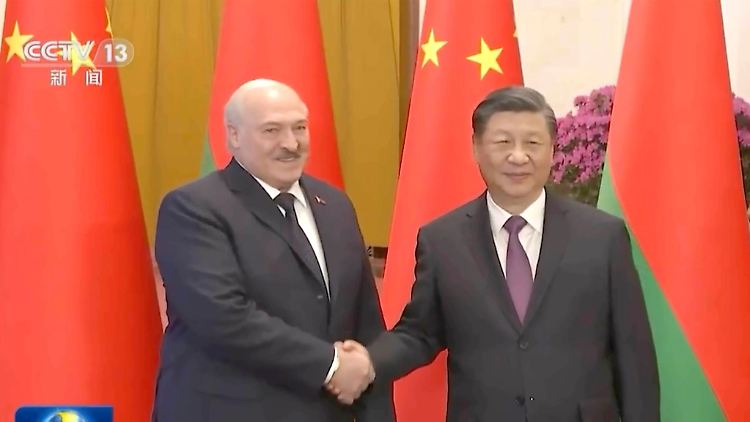 Lukaschenko und Xi bei ihrem Treffen Ende Februar.