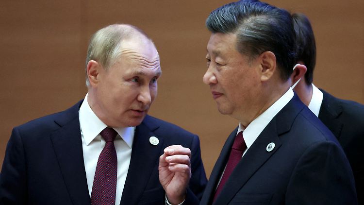 Die Präsidenten Russlands und Chinas, Wladimir Putin und
Xi Jinping.