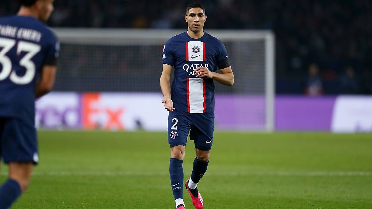 Hakimi im Achtelfinalhinspiel der Champions League gegen den FC Bayern.