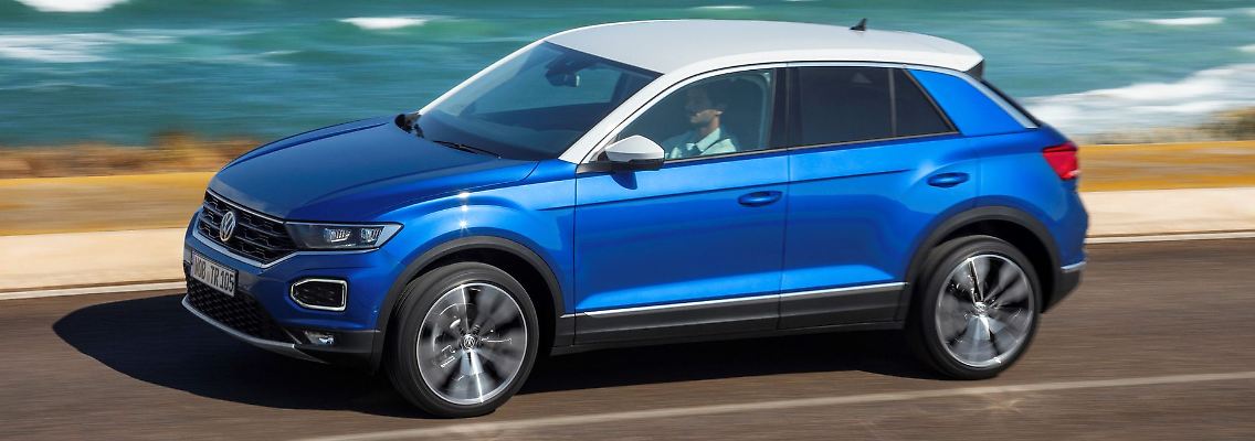 Den T-Roc hat Volkswagen nicht nur wie hier geschlossen, sondern auch als Cabrio im Programm.