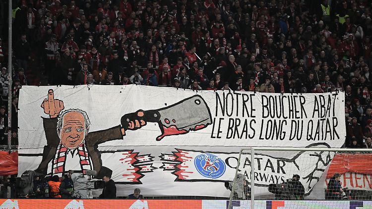 Das Banner der Bayern-Fans.