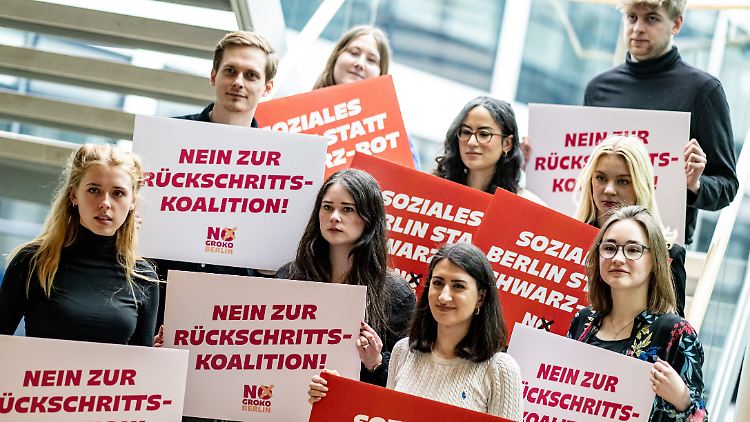 Klare Ansage der Berliner Jusos an eine geplante Koalition der SPD mit der CDU. 