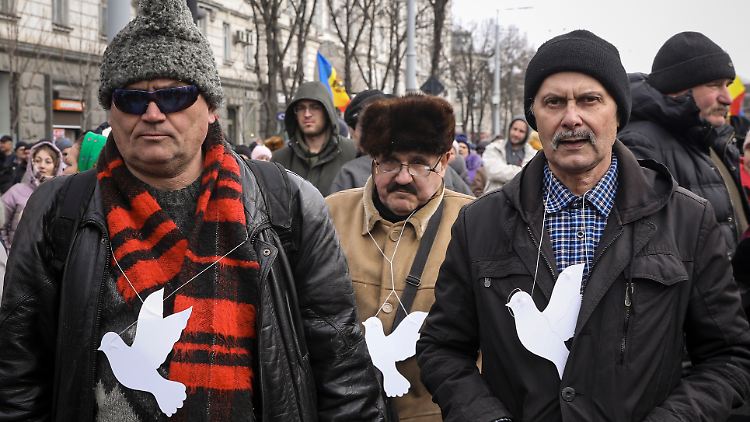 Ging es diesen Männern bei den Protesten Ende Februar wirklich um Frieden, oder sollten sie im Sinne Russlands die Republik Moldau destabilisieren?