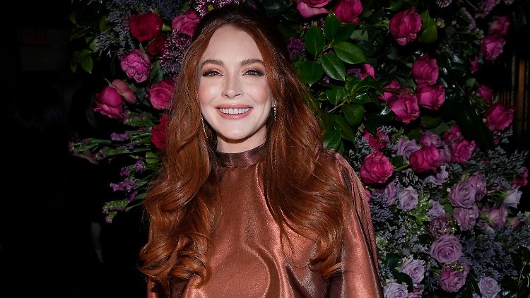 Kann es kaum abwarten ihren Nachwuchs in den Armen zu halten: Lindsay Lohan.