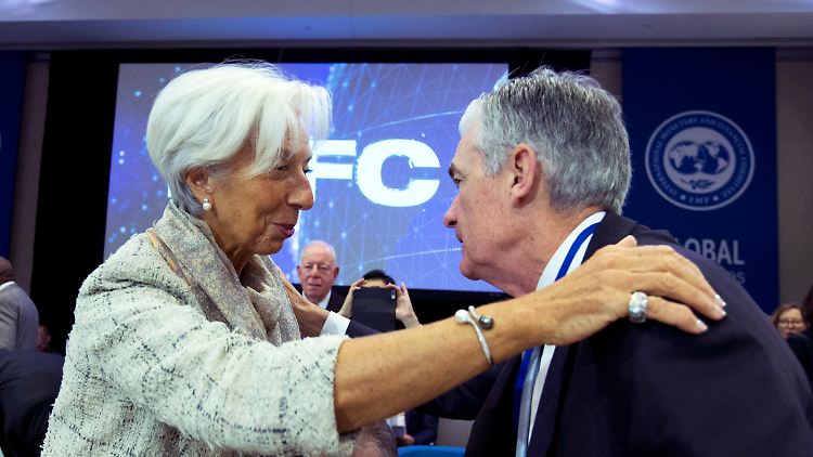 EZB-Chefin Christine Lagarde und Fed-Chef Jerome Powell. 