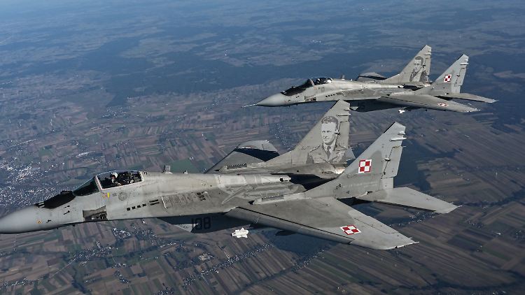 Bald auf dem Weg Richtung Ukraine: Polen stellt Kiew vier Kampfjets vom Typ MiG-29 zur Verfügung.