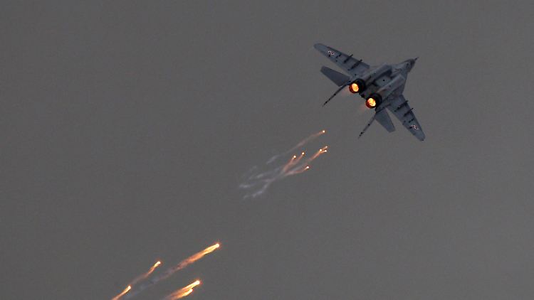 Eine polnische MiG-29 bei einer Flugshow (Archivbild).