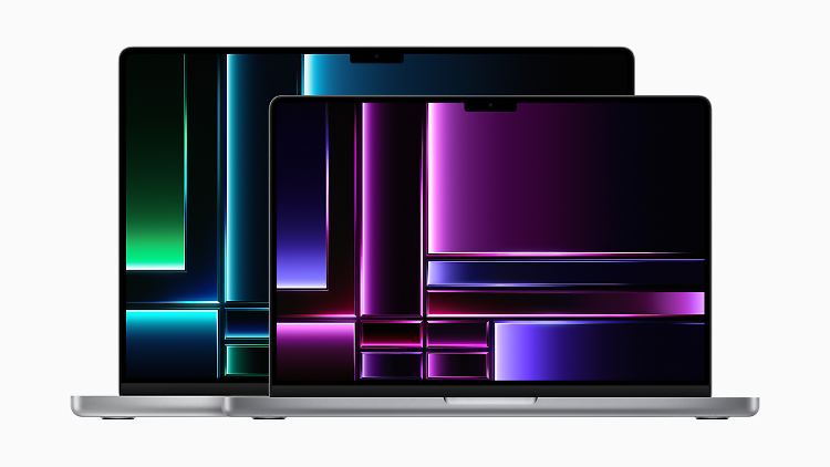 Das Apple MacBook Pro M2 Pro gibt es mit 14 und 16 Zoll großem Display.