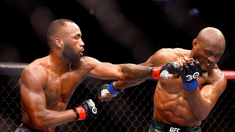 Leon Edwards (l.) hatte gegen Kamaru Usman eine irre Trefferquote vorzuweisen.