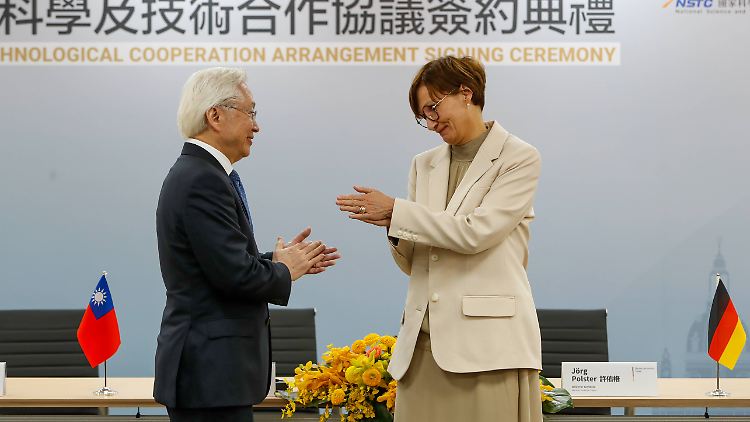 Stark-Watzinger und Taiwans Wissenschaftsminister Wu Tsung-tsong vereinbarten eine engere Zusammenarbeit.