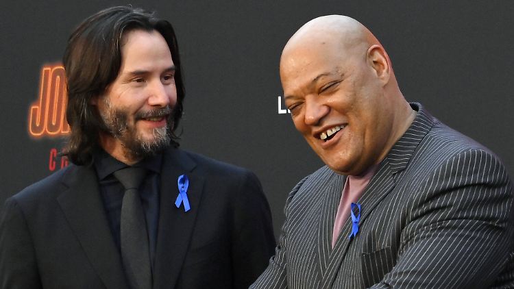 Keanu Reeves und Laurence Fishburne bei der "John Wick 4"-Premiere in L.A.
