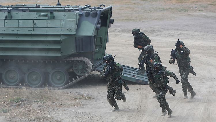 Soldaten bei einer Übung im Januar: Taiwan trainiert regelmäßig für den Ernstfall.