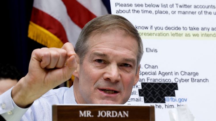 Jim Jordan im Februar bei einer Anhörung zur Rolle von Twitter bei der Präsidentschaftswahl 2020.