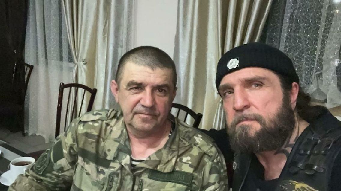 Juri Gagarin (l.) und "Nachtwölfe"-Chef Alexander Soldastanow