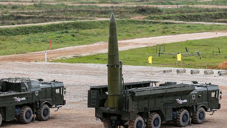 Eine atomwaffenfähige "Iskander-M"-Rakete der russischen Streitkräfte (Archivbild).
