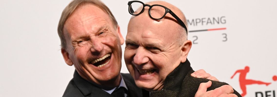Hans-Joachim Watzke (l) und DFB-Präsident Bernd Neuendorf.