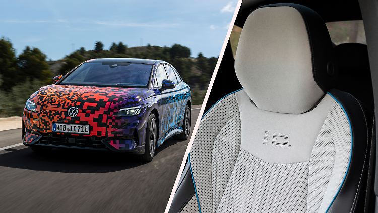 Der Volkswagen ID.7 wird ein stattlicher Reisewagen, wozu nicht zuletzt exzellente Sitze beitragen. Bald steht seine Weltpremiere an.