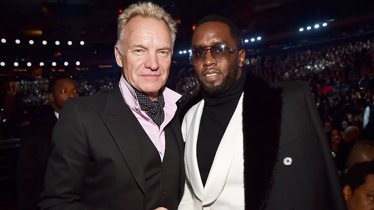 Und sie mögen sich trotzdem: Sting und Sean Combs (v.l.).