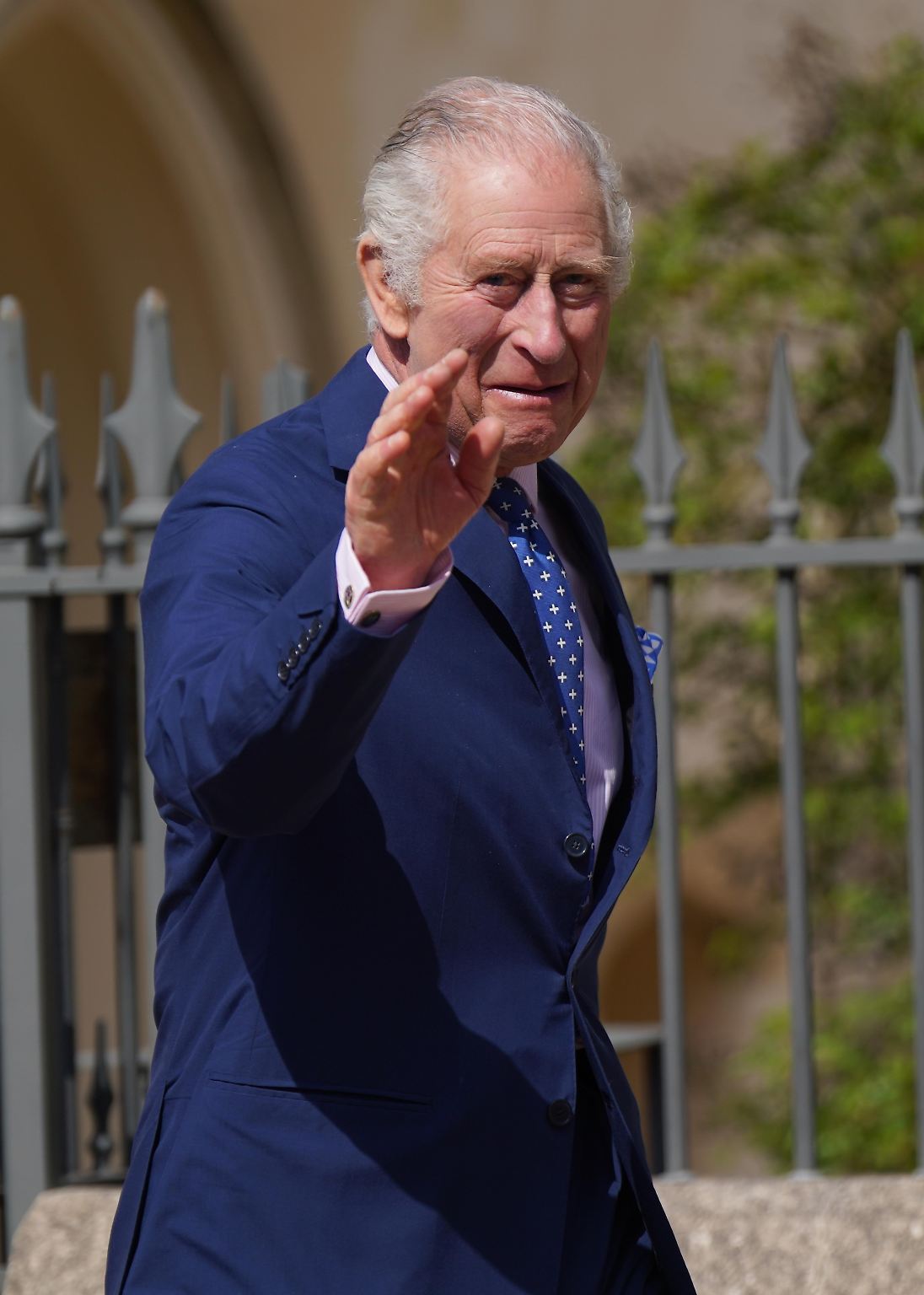 König Charles III. hat seine Familie zu seinem ersten Oster-Auftritt als Monarch in …