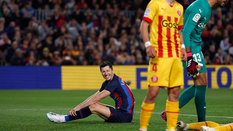 Blieb wieder ohne Treffer: Barcelona-Stürmer Robert Lewandowski.